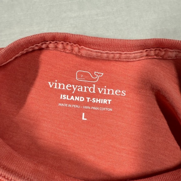 Vinyard Vines Shirt Mens Large Coral Short Sleeve Island Tee Surf Board Graphic - Picture 9 of 12